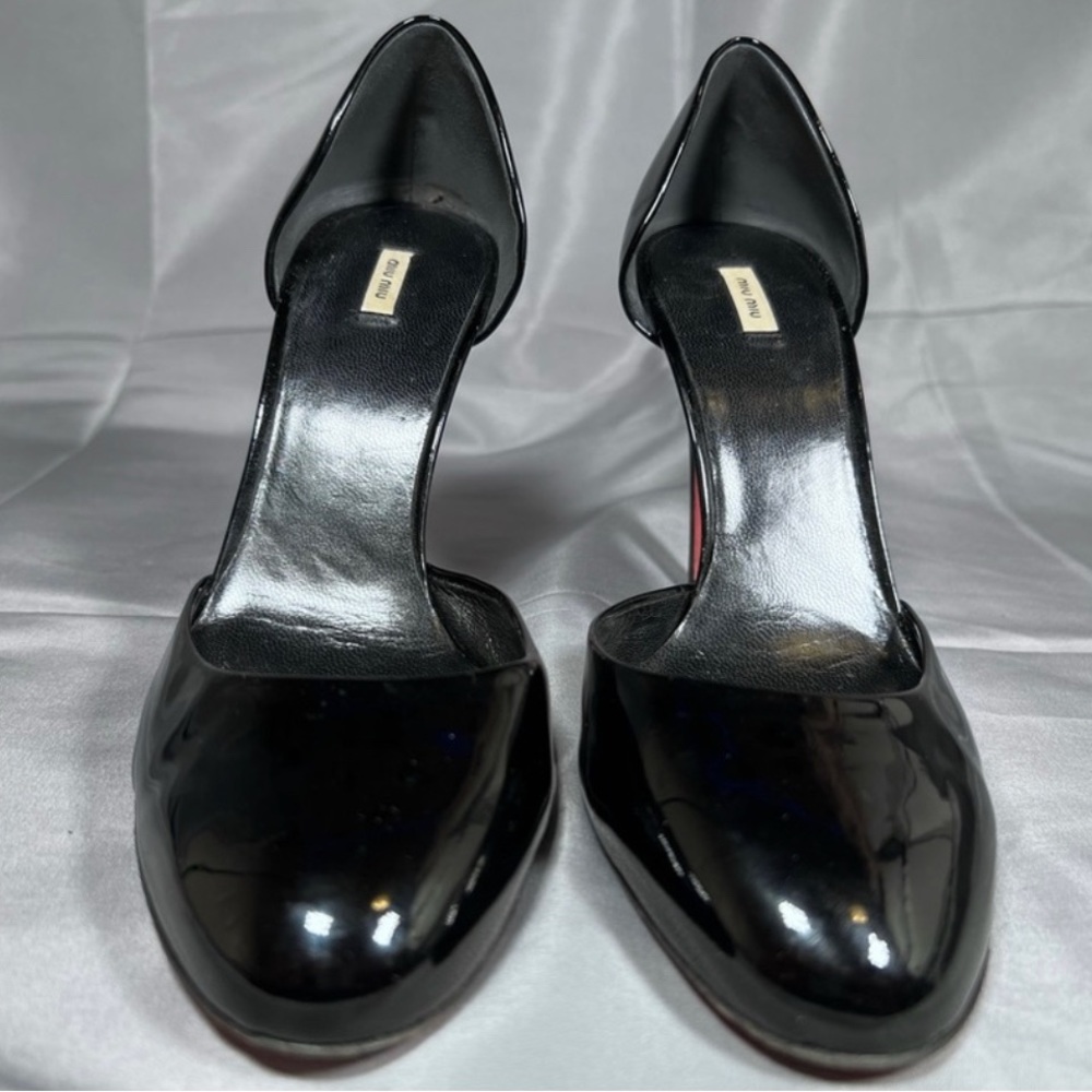 BLACK MIU MIU HEELS
